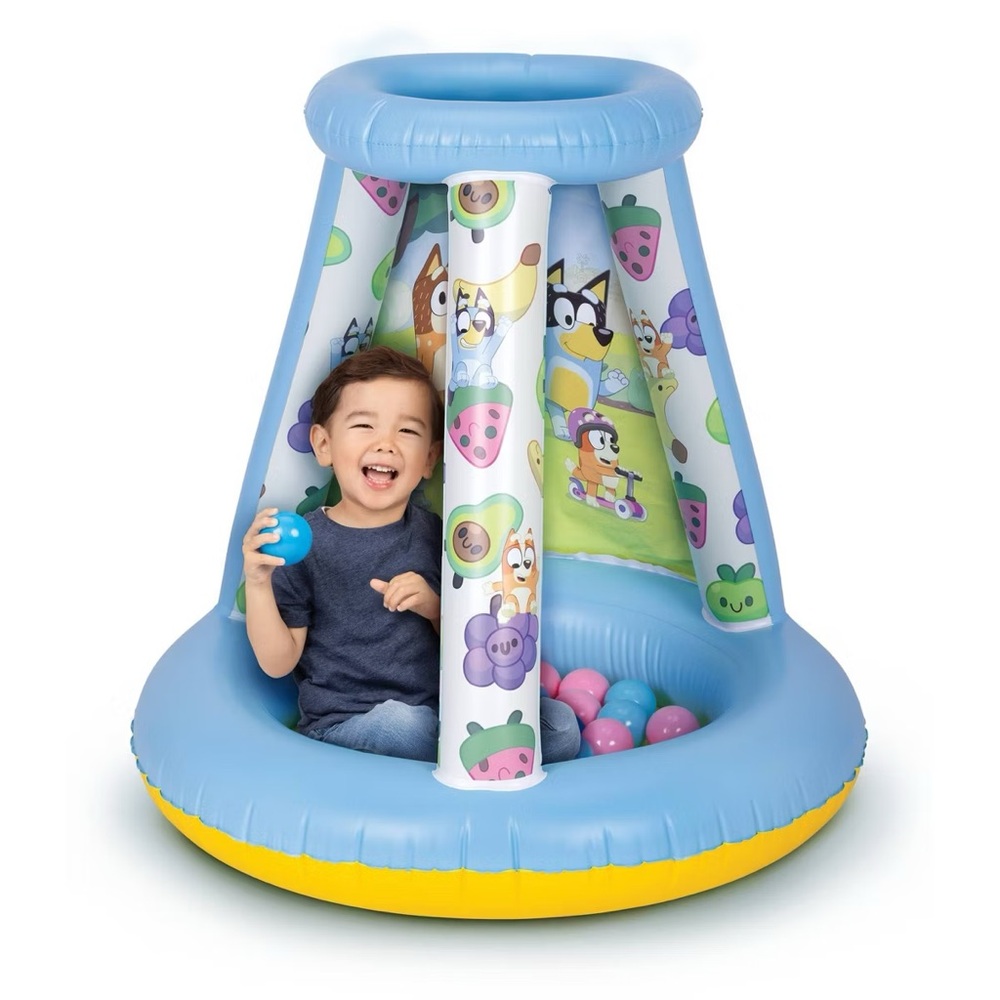 Blue and Yellow Inflatable Kids Ball Pit